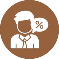 Tax advisor Glyph Style Icon vector