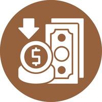 Deflation Glyph Style Icon vector