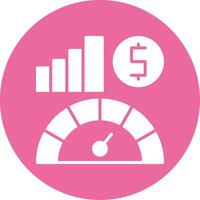 Economic indicators Glyph Style Icon vector