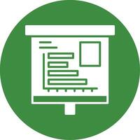 Horizontal Bar Chart Glyph Style Icon vector