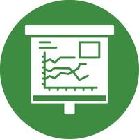 Filled Graph Glyph Style Icon vector