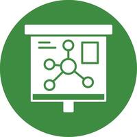 Mind Map Glyph Style Icon vector
