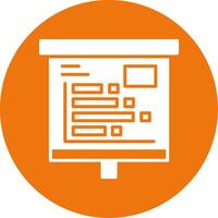 Horizontal Bars showing Glyph Style Icon vector
