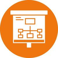 Flowchart Glyph Style Icon vector