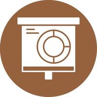 Donut Chart Glyph Style Icon vector
