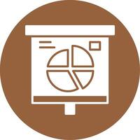 Pie Chart Glyph Style Icon vector