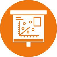 Scatter Plot Glyph Style Icon vector
