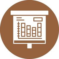Stacked Bar Chart Glyph Style Icon vector