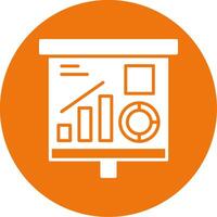 Grap presentation Glyph Style Icon vector