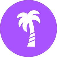 Palm tree Glyph Style Icon vector