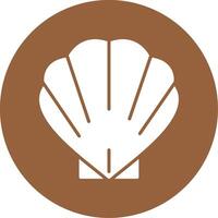 Seashell Glyph Style Icon vector