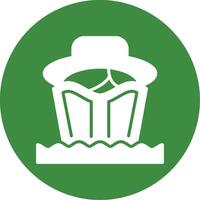 Beach reading Glyph Style Icon vector