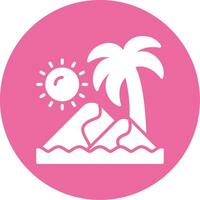 Sand dunes Glyph Style Icon vector