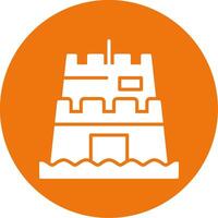 Sand sculpture Glyph Style Icon vector