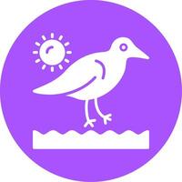 Sandpipers Glyph Style Icon vector
