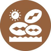 Beachcombing Glyph Style Icon vector