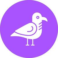 Seagull Glyph Style Icon vector