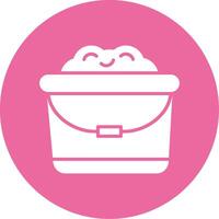 Sand bucket Glyph Style Icon vector