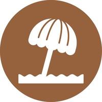 Parasol Glyph Style Icon vector