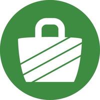 Beach bag Glyph Style Icon vector