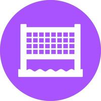 Beach volleyball net Glyph Style Icon vector