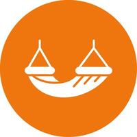 Hammock Glyph Style Icon vector