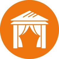 Beach tent Glyph Style Icon vector