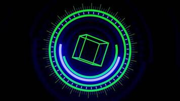 Dynamic geometric shapes animated in vibrant colors for music visualizations video
