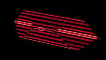 Dynamic red stripes create vibrant VJ loop for captivating music experiences video