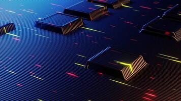 Vibrant geometric patterns with dynamic lighting for creative VJ loops video