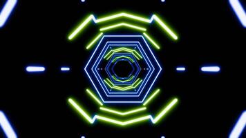 Dynamic neon patterns create a mesmerizing VJ loop for music enthusiasts video