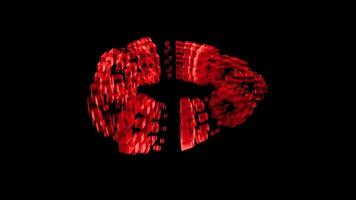 Dynamic red abstract visuals for immersive VJ loop experiences set video