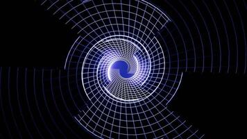 Dynamic spiral vortex animation featuring glowing lines for immersive VJ loops video