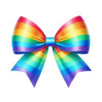 a rainbow bow on a transparent background png