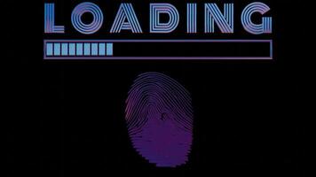Loading Screen with Biometric Authentication Vibrant Retro Style in 3D Art video