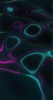 Abstract 3D Render of Glowing Waves with Neon Highlights - Futuristic Geometric Design video