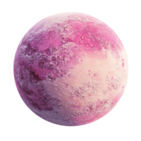 Isolated Pink Planet Design on Transparent Background png