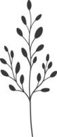 A black and white illustration of a tree with leaves vector