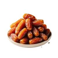 A bowl of dates on a transparent background png
