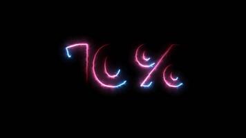 Glowing neon text animation by red and blue neon on dark background video
