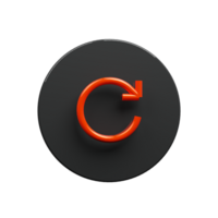 Reload or refresh icon 3d render png