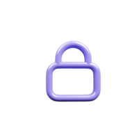 3D Render of Padlock Key High-Quality Security and Locking Concept Illustration png