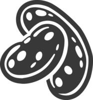A black and white illustration of a bean vector