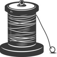 Spool of thread with a needle on a white background vector