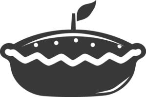 A pie icon with a slice of pie on top vector