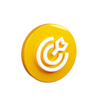 A yellow button with a white arrow on it png