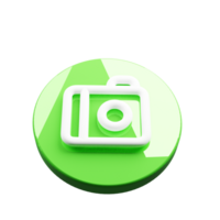 A green button with a camera icon on it png