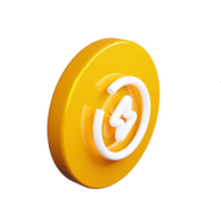 A yellow coin with the logo of a four on it png