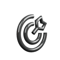 A black and white image of a target with a arrow png