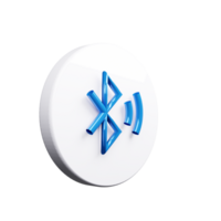 A bluetooth button with a blue light on it png